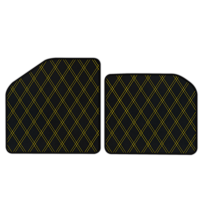 Customizable Leather Floor Mats with Double Diamond Pattern for Aston Martin Valkyrie (2021-2026) Hypercar