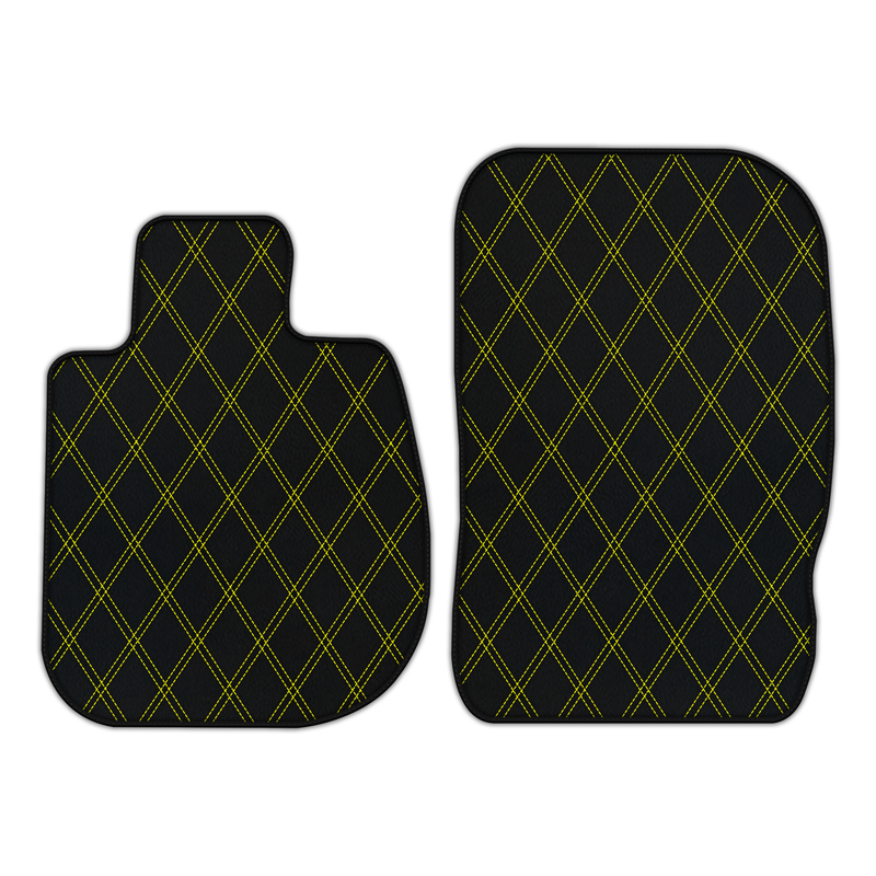 Customizable Leather Floor Mats with Double Diamond Pattern for BMW Z4 Series E85 Convertible (2003-2008)