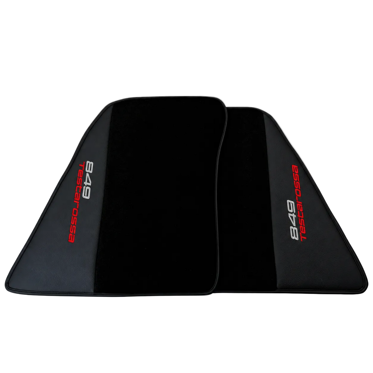 Black Leather Floor Mats Daytona Pattern for Ferrari 849 Testarossa (2026-2027)