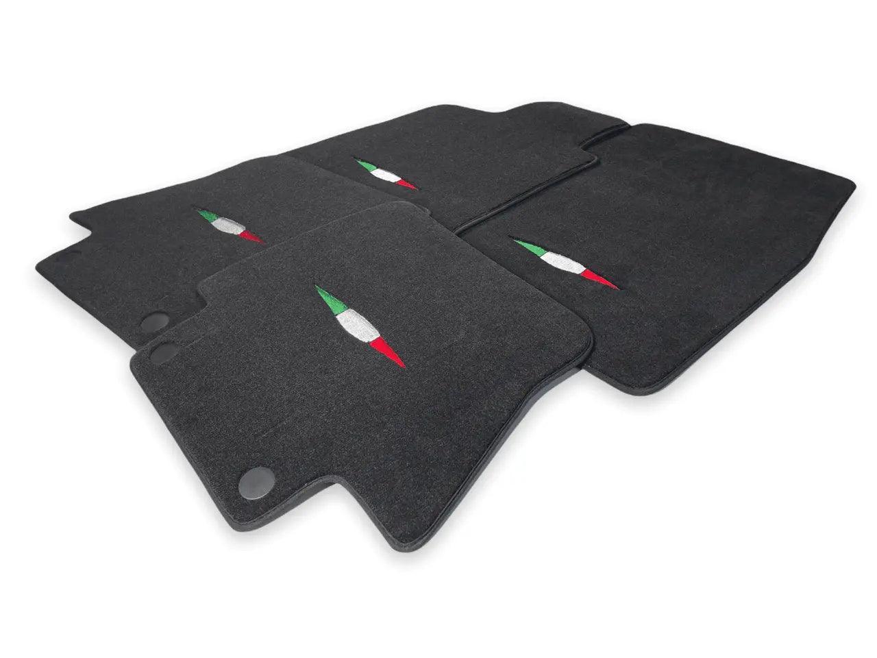 Floor Mats For Maserati GranCabrio MC (2013-2019) Black IT Edition - AutoWin