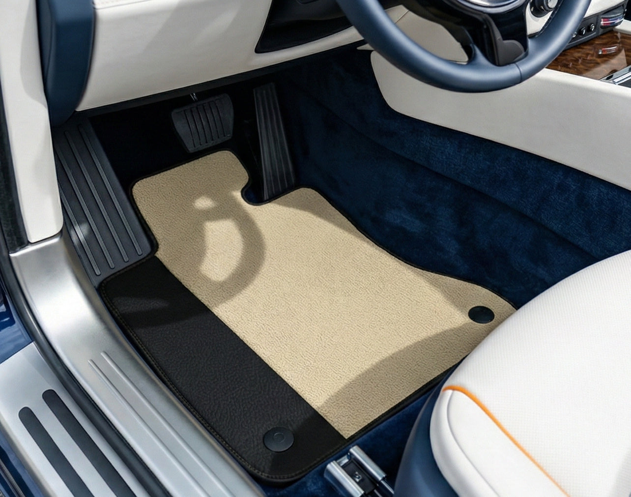 Customizable Leather Floor Mats with AW12 Pattern for Rolls Royce Dawn (2016-2023) - AutoWin