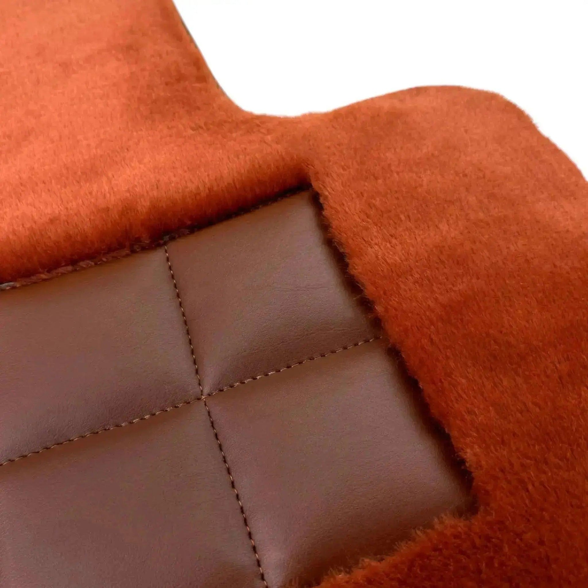 Ginger Color Sheepskin Floor Mats for Rolls-Royce Ghost Series I (2010-2020) - AutoWin