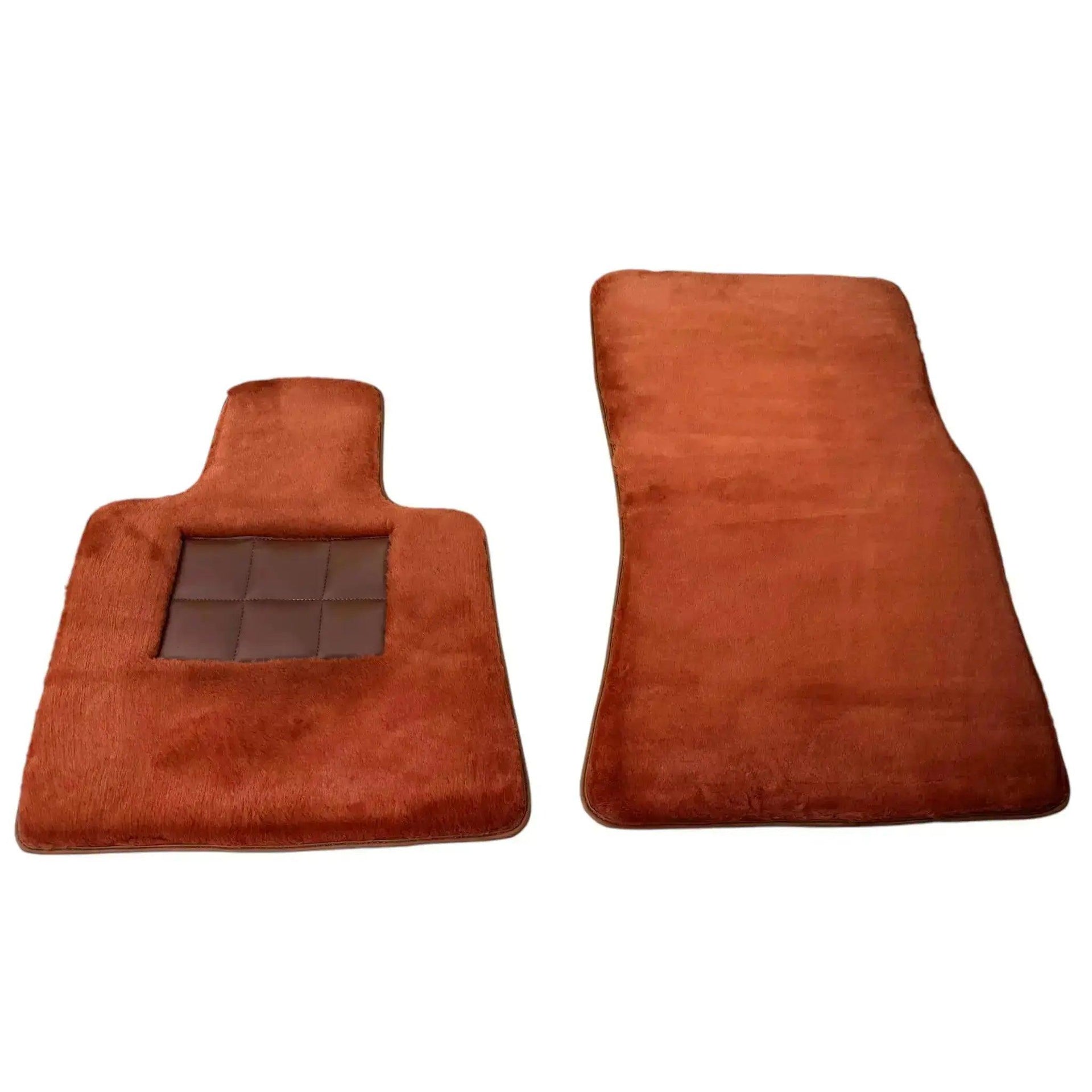 Ginger Color Sheepskin Floor Mats for Rolls-Royce Phantom Drophead Coupe (2007-2016) - AutoWin