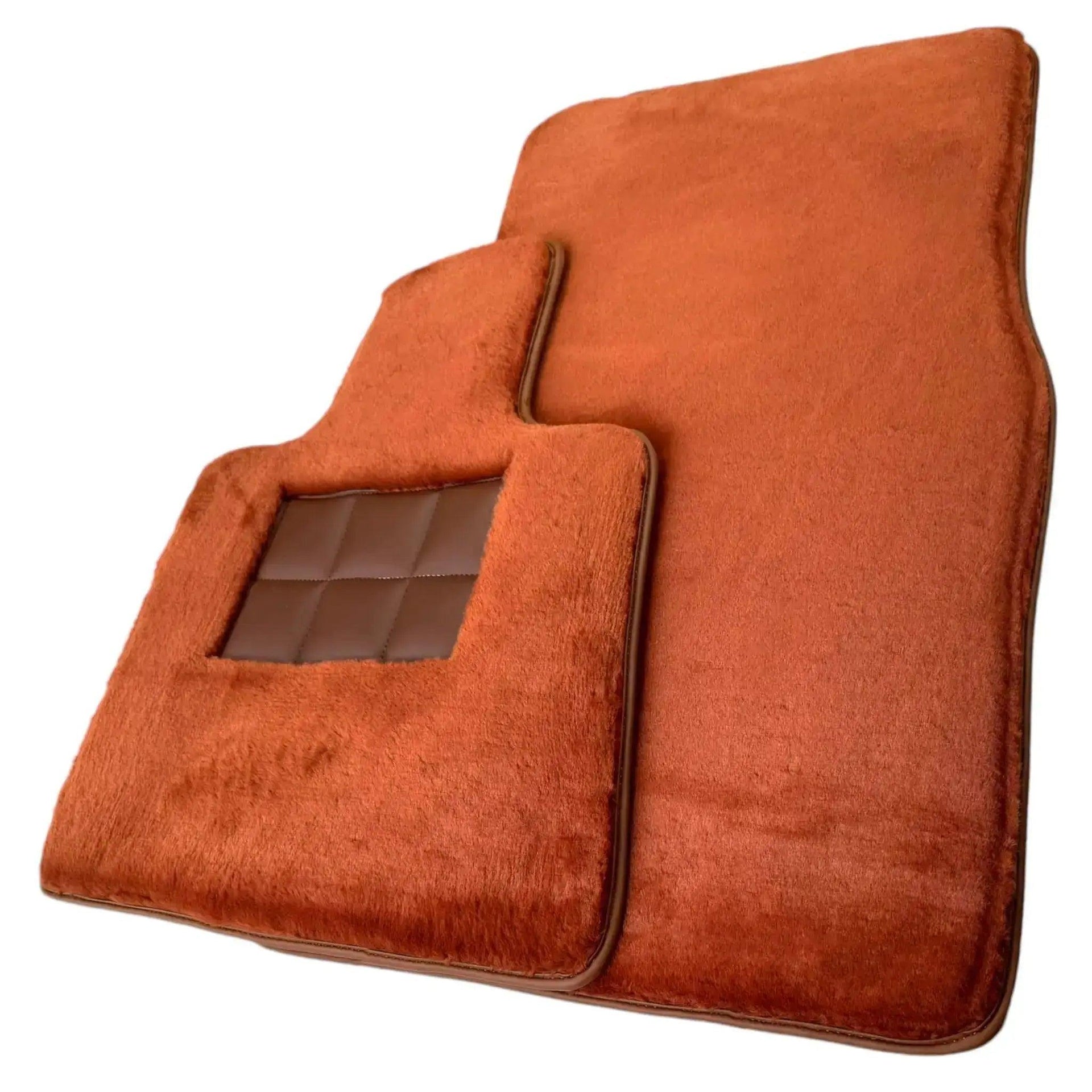 Ginger Color Sheepskin Floor Mats for Rolls-Royce Phantom VIII (2017-2024) - AutoWin