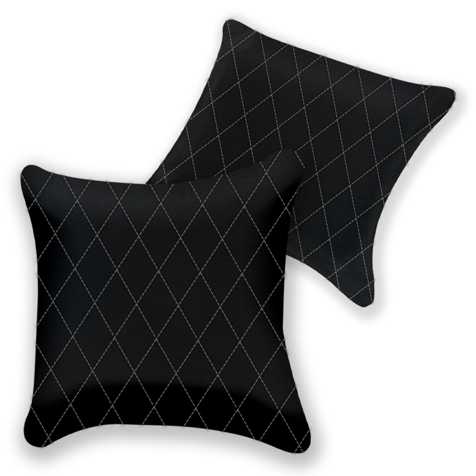 Customizable Black Leather Pillows for Ferrari 456 | Set of 2