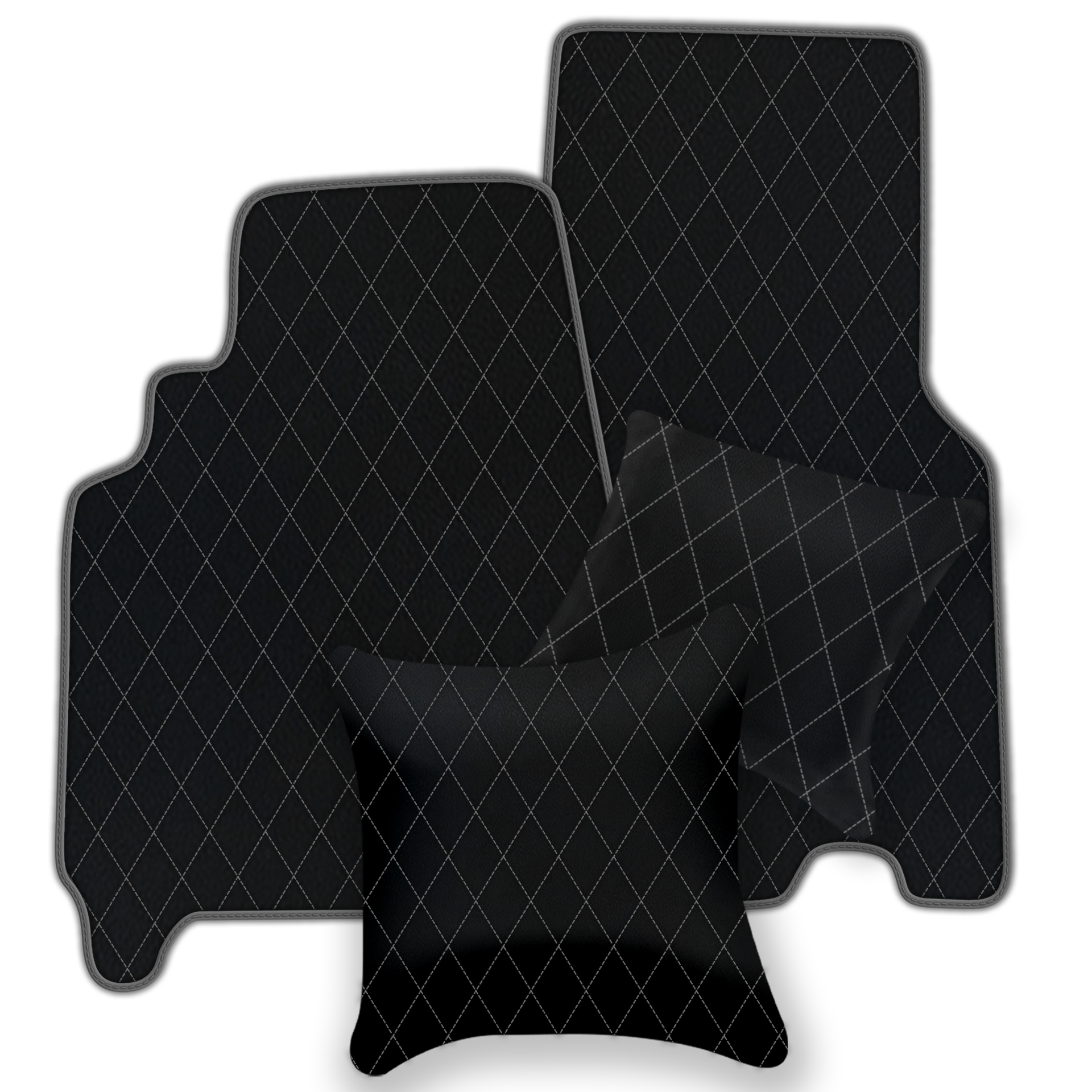 Customizable Floor Mats From Carpet With Leather for Ferrari 550 Maranello (1996-2002) - AutoWin