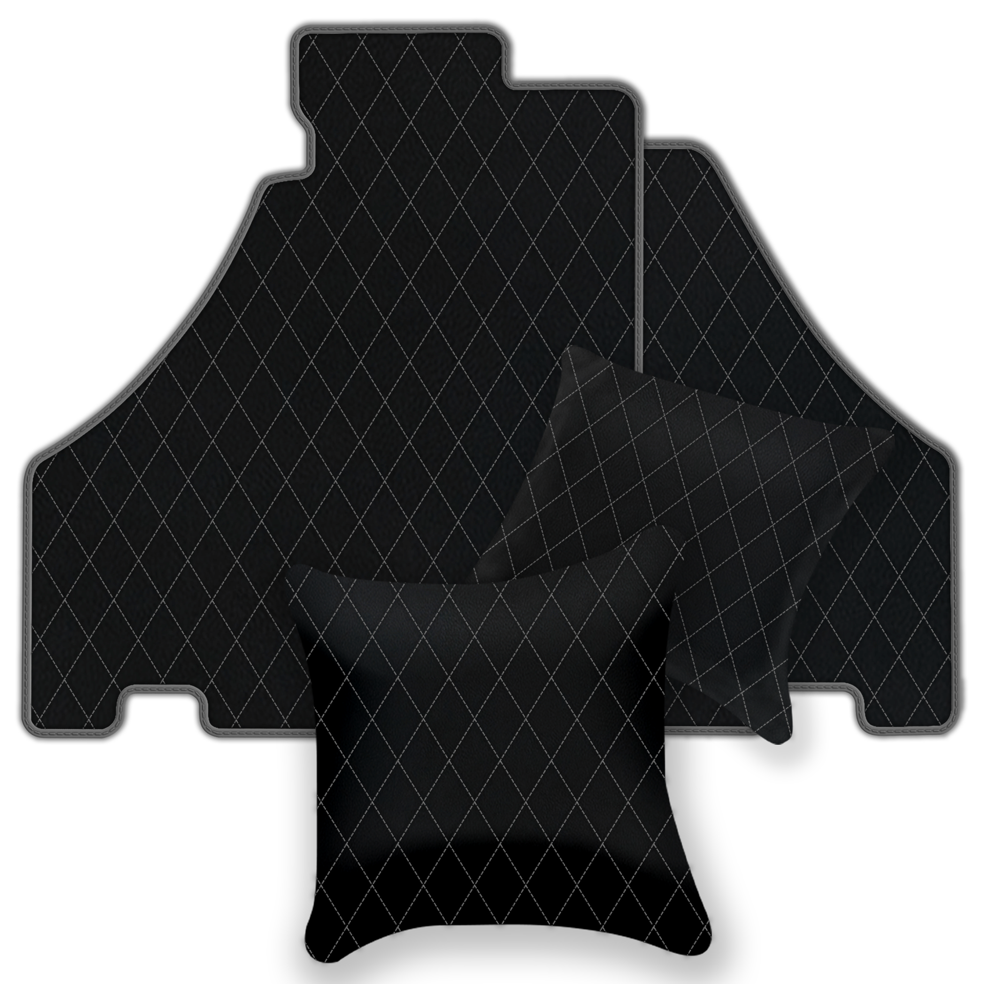 Black Leather Floor Mats for Ferrari 458 GT2 (2012-2015) | AW1 Design
