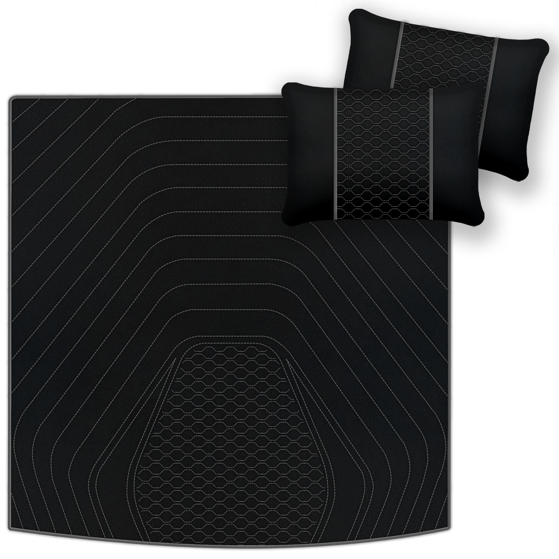 Premium Black Leather Floor Mats for Ferrari Mondial (1983-1993)