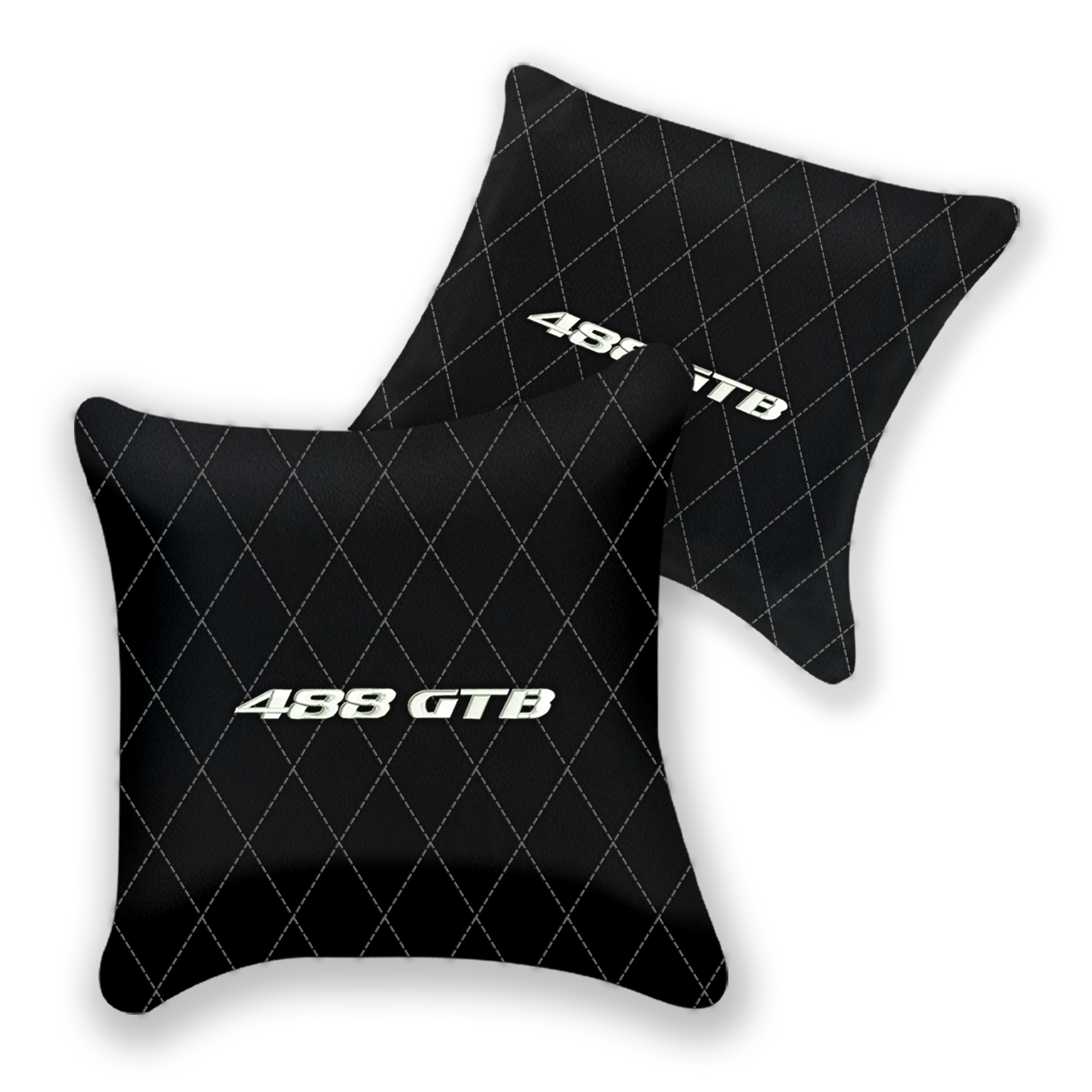 Customizable Black Leather Pillows for Ferrari 458 Italia (2009-2015)