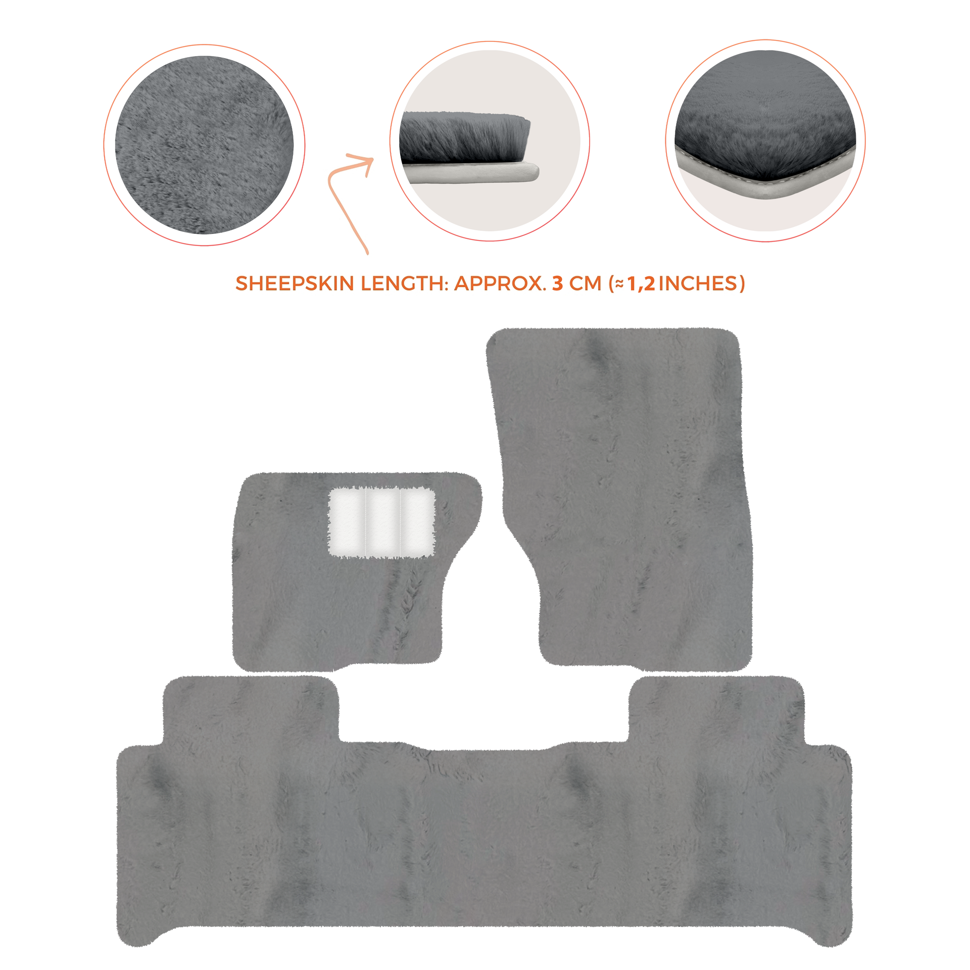 Luxury Sheepskin Floor Mats for Land Rover Discovery (2017-2026)