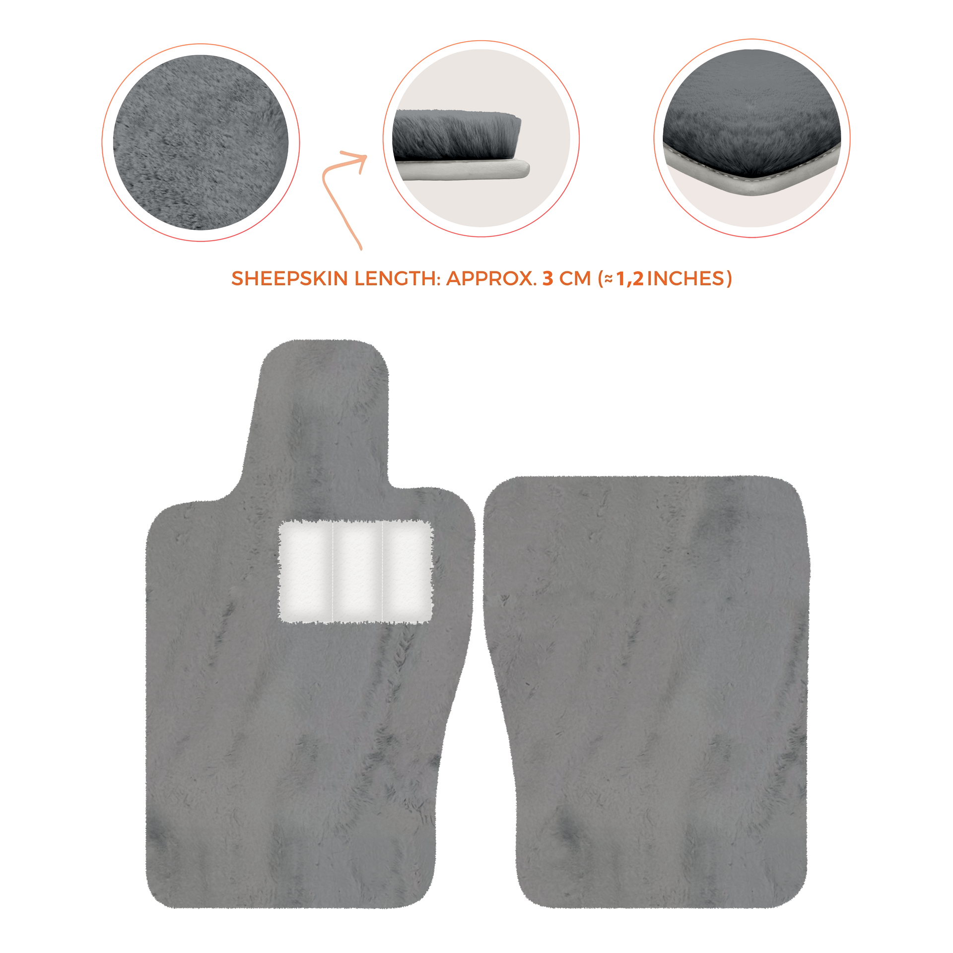 Premium Sheepskin Floor Mats for Aston Martin V8 Vantage (2019-2025)