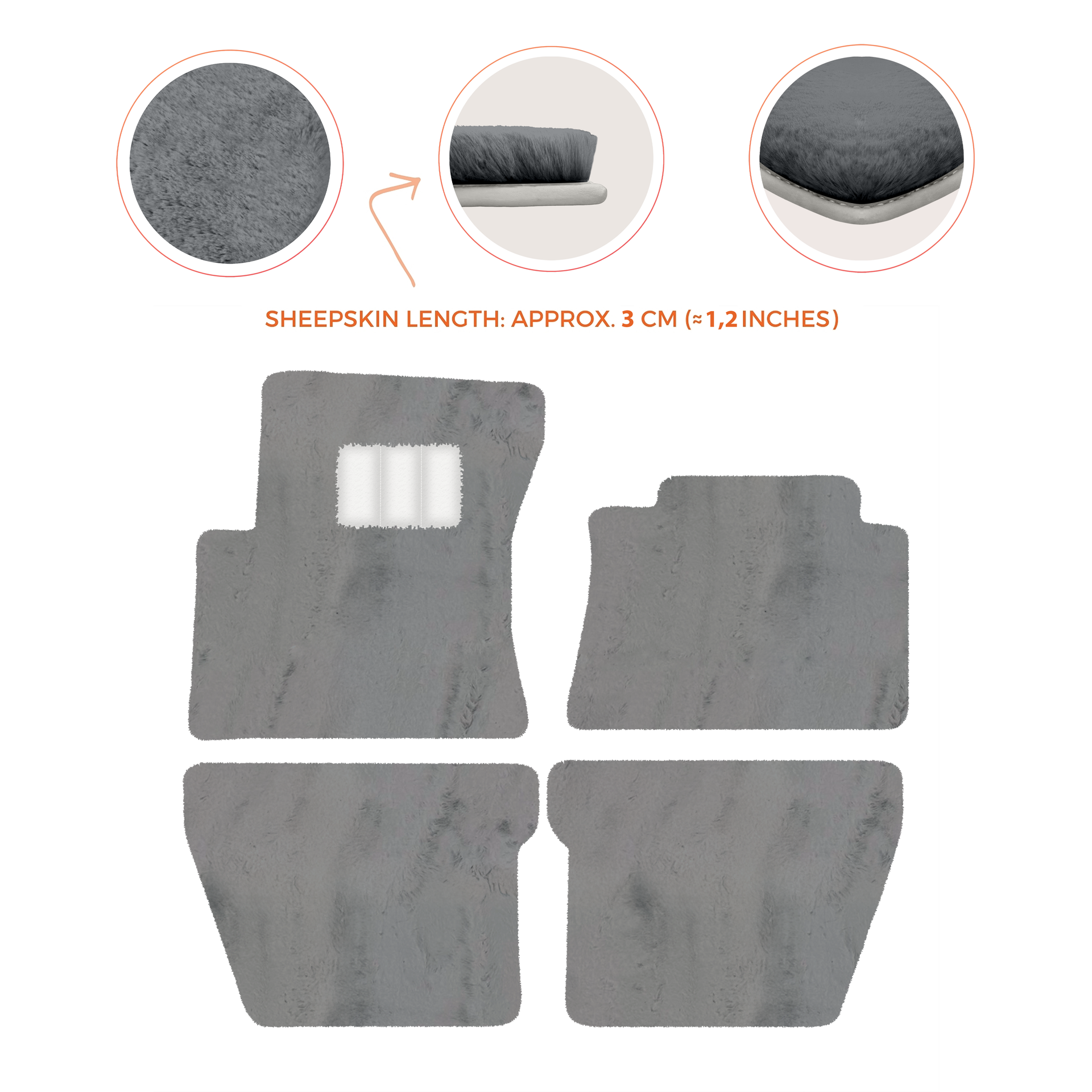 Premium Sheepskin Floor Mats for Bentley Flying Spur (2019-2023)