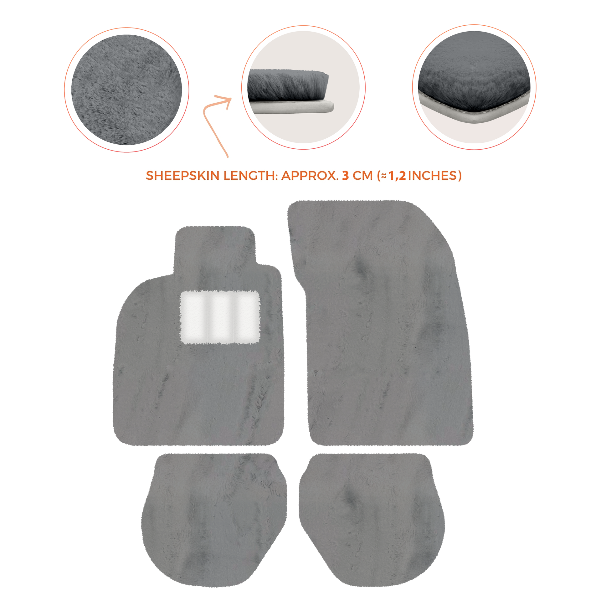 Customizable Leather Floor Mats with Square Pattern for Porsche 911 - 993 (1994-1998) - AutoWin