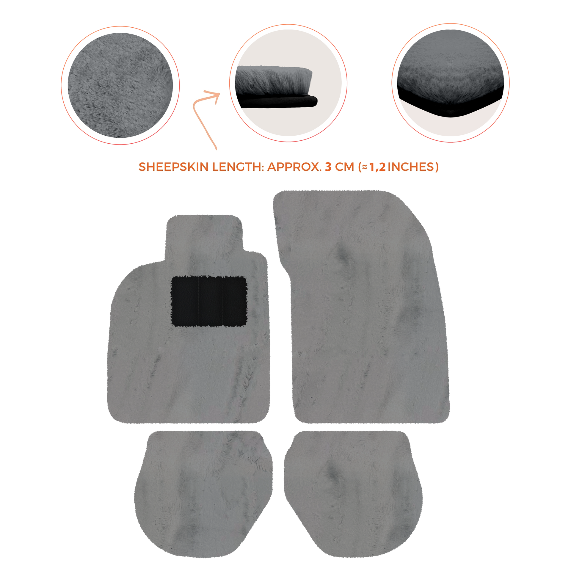 Customizable Leather Floor Mats with Square Pattern for Porsche 911 - 993 (1994-1998) - AutoWin