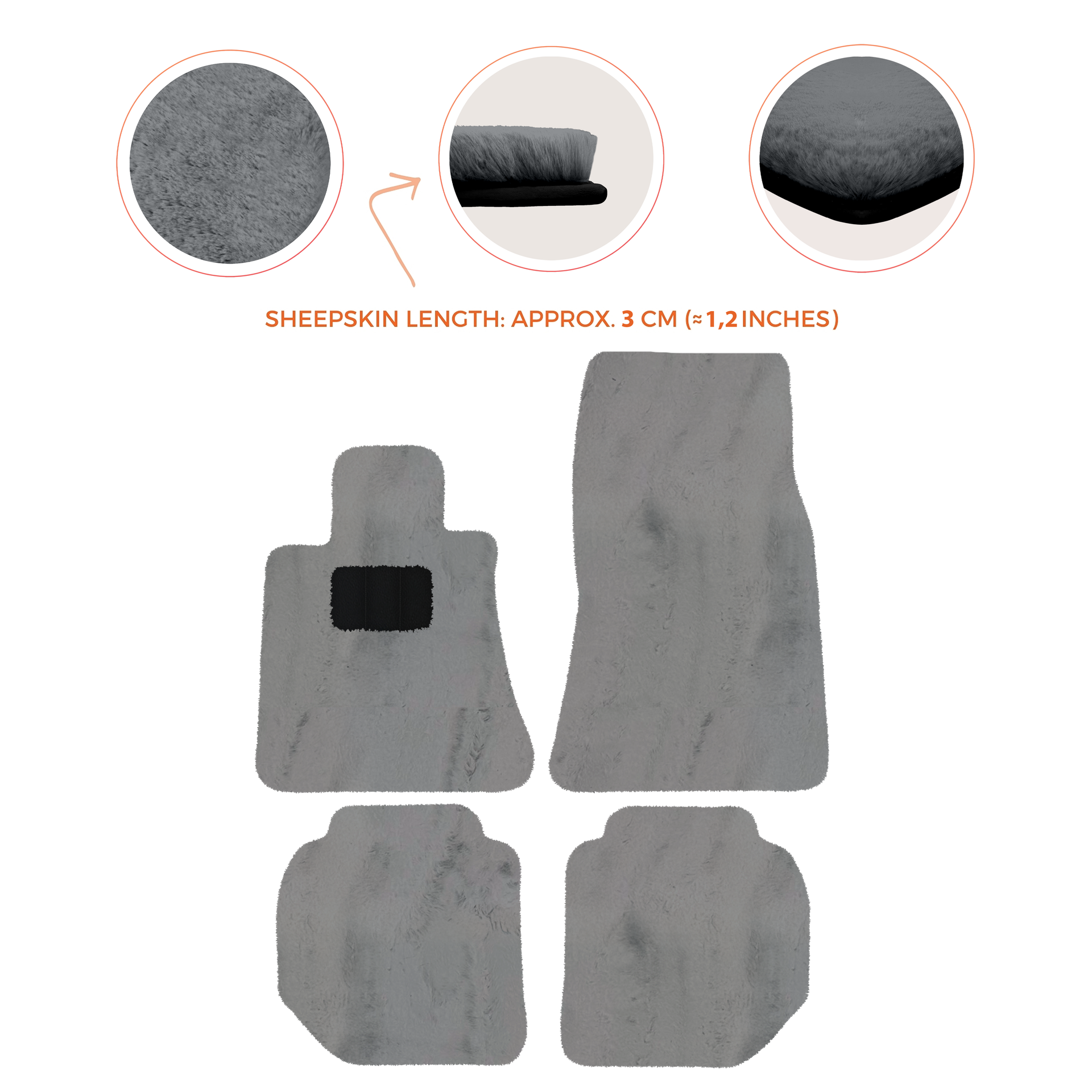 Premium Sheepskin Floor Mats for Bentley Continental GTC (2011-2018)