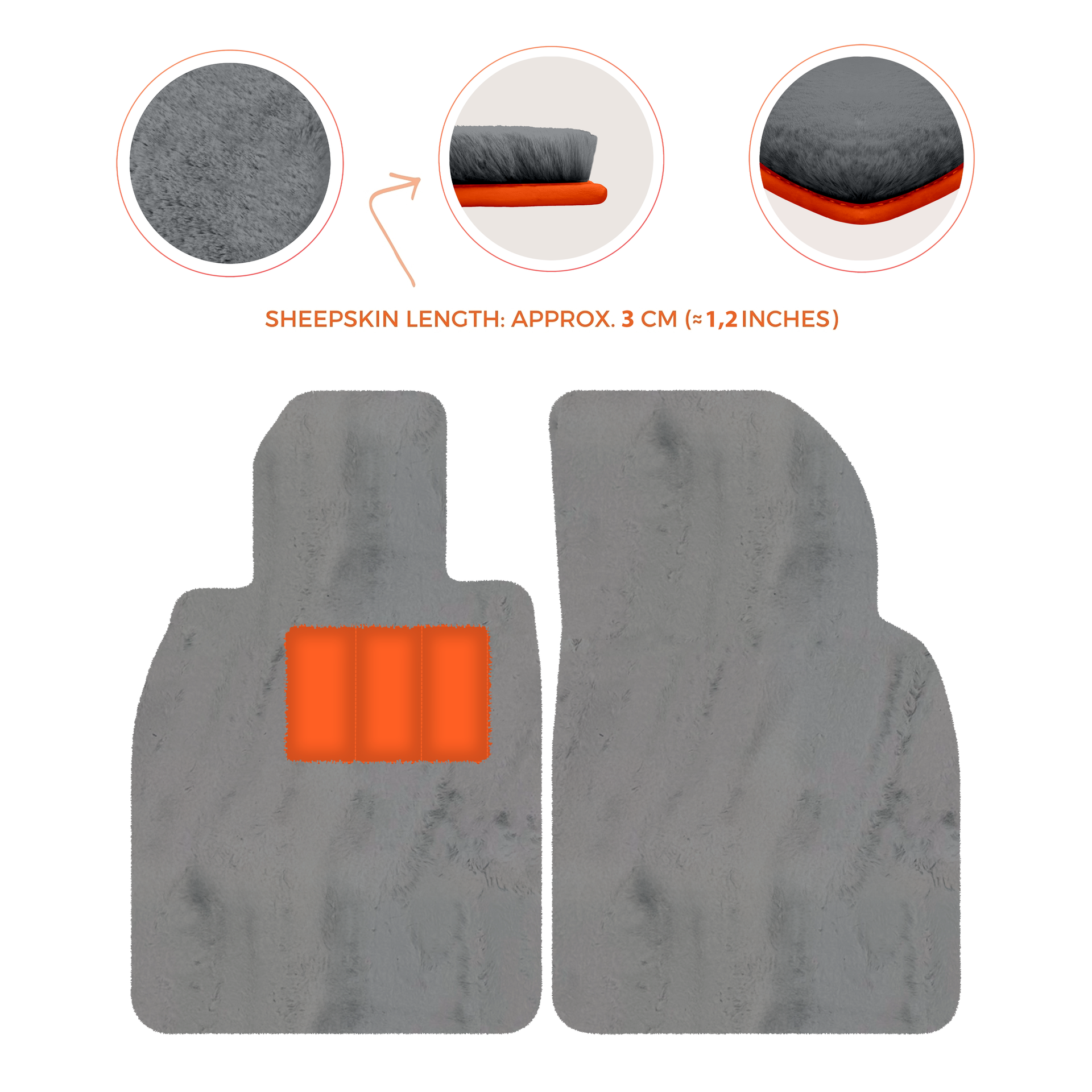 Deluxe Luxury Sheepskin Floor Mats for Porsche 911 SC (1978-1984)