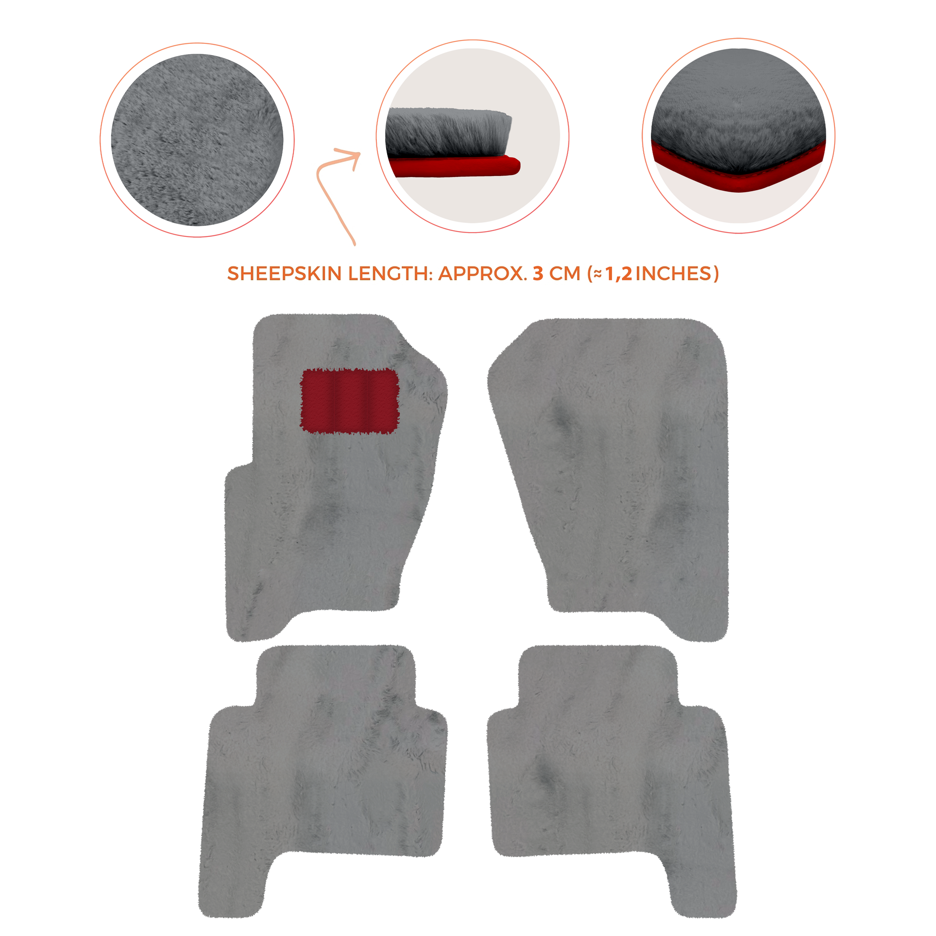 Luxury Sheepskin Floor Mats for Land Rover Discovery (2017-2026)