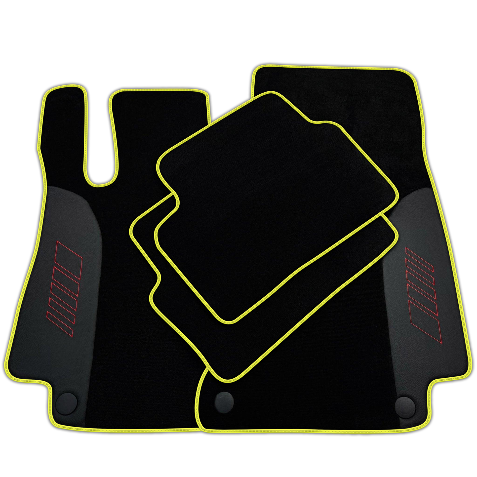 Black Floor Mats For Mercedes Benz C-Class C205 Coupe (2015-2018) | AutoWin Edition