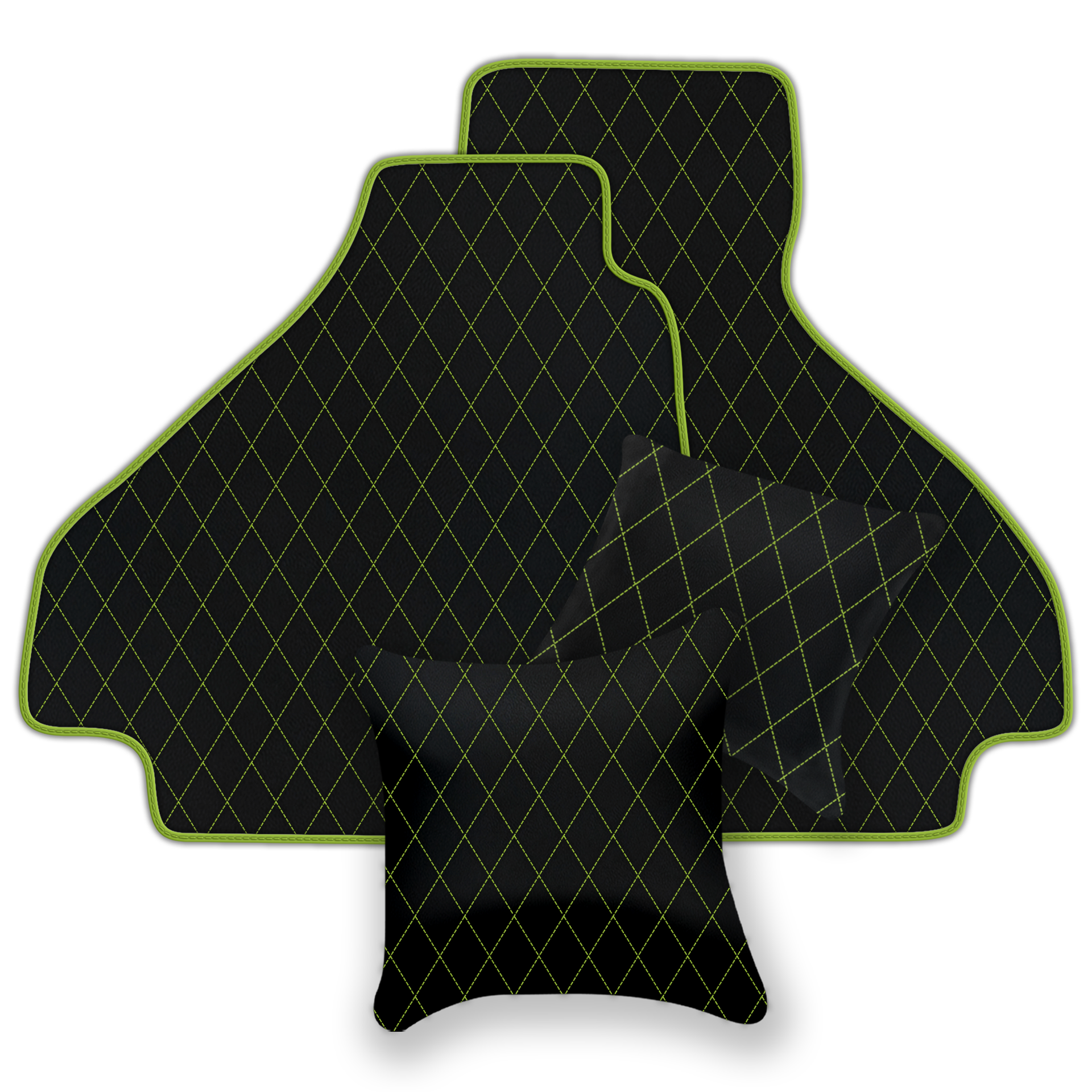 Premium Black Leather Floor Mats for Ferrari Mondial (1983-1993)