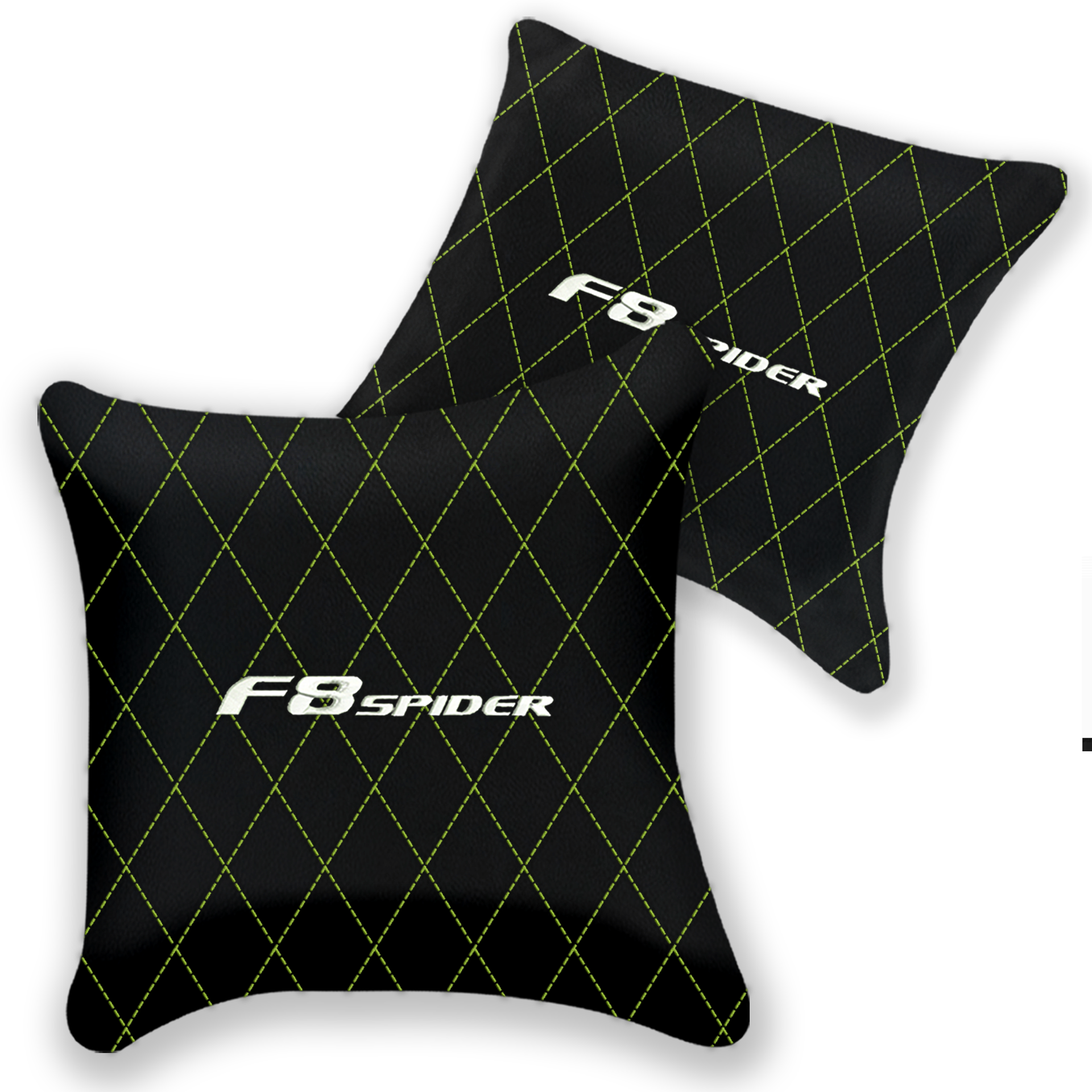 Customizable Black Leather Pillows Set for Ferrari 456 (1992-2003)