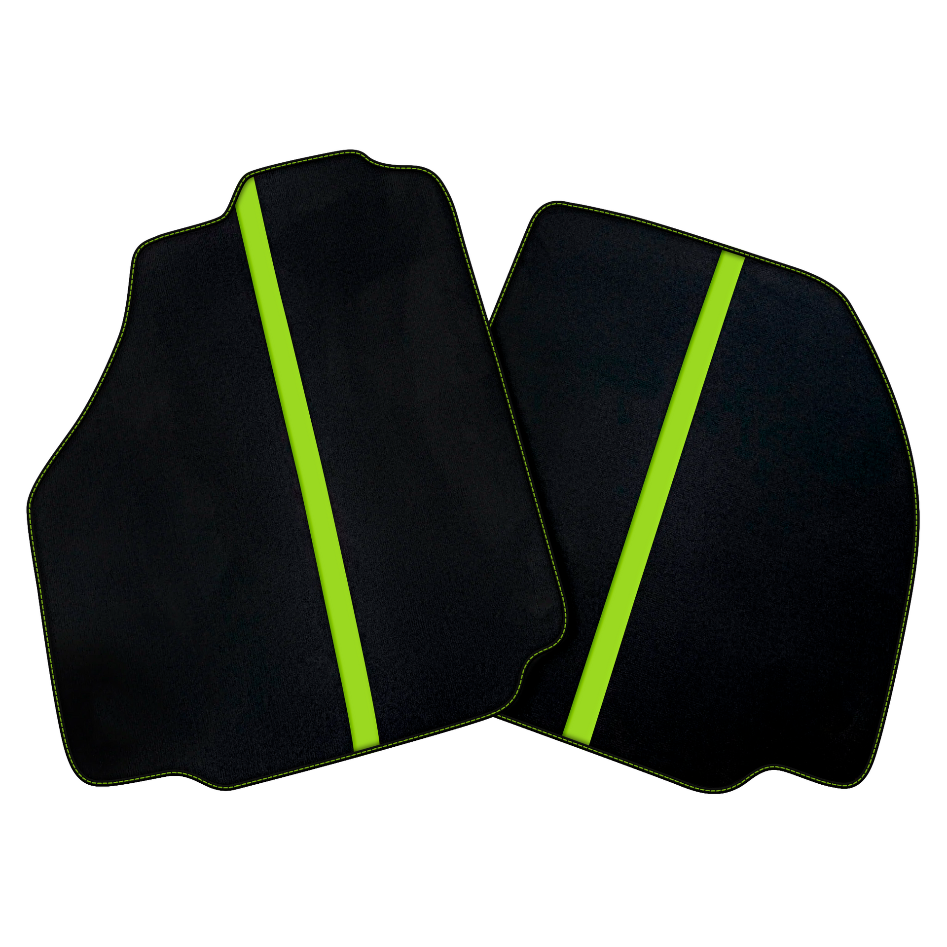 Black Car Floor Mats with Leather Line for Ferrari 488 GTB (2016-2022) | Various Colors