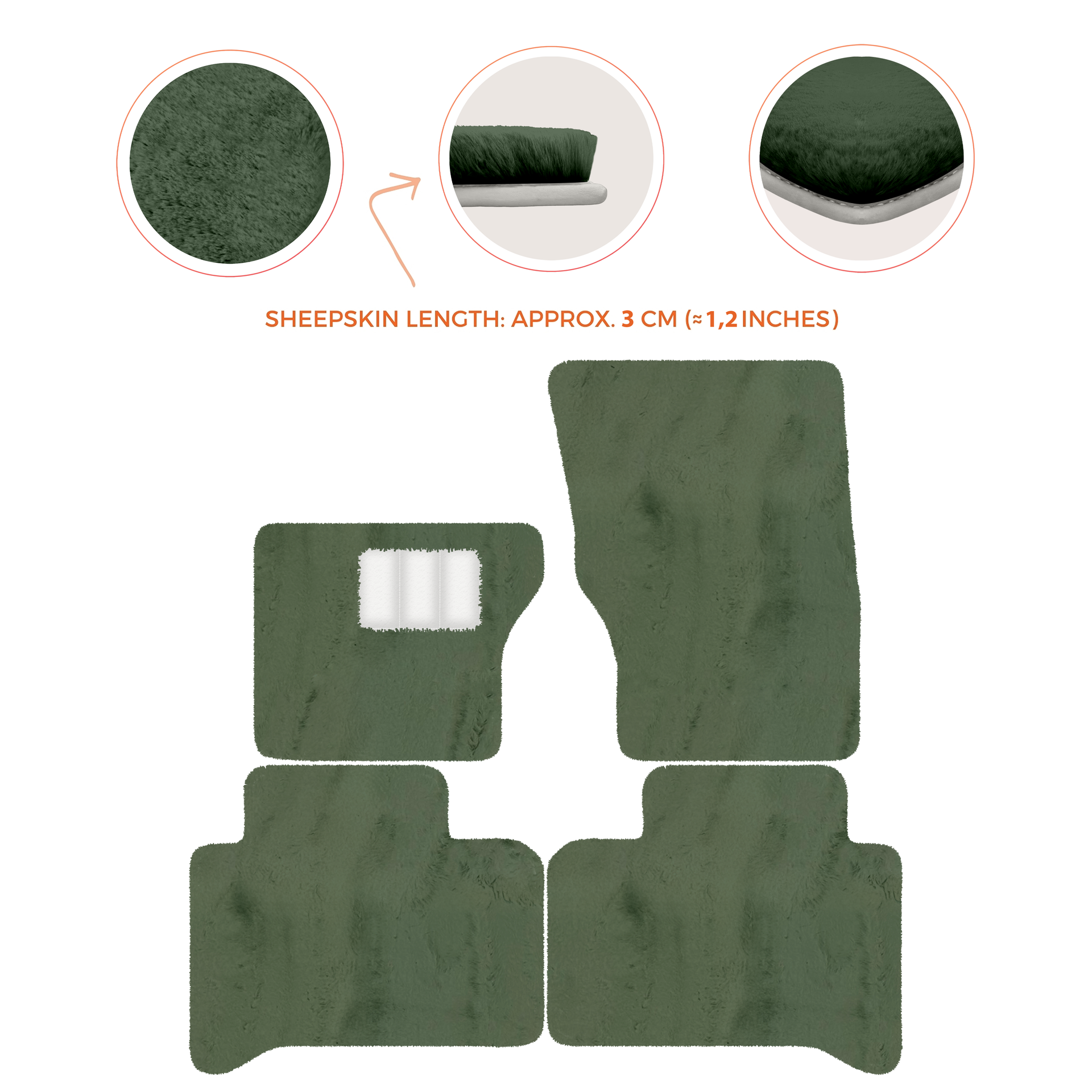 Luxurious Premium Sheepskin Floor Mats for Range Rover (2012-2022)