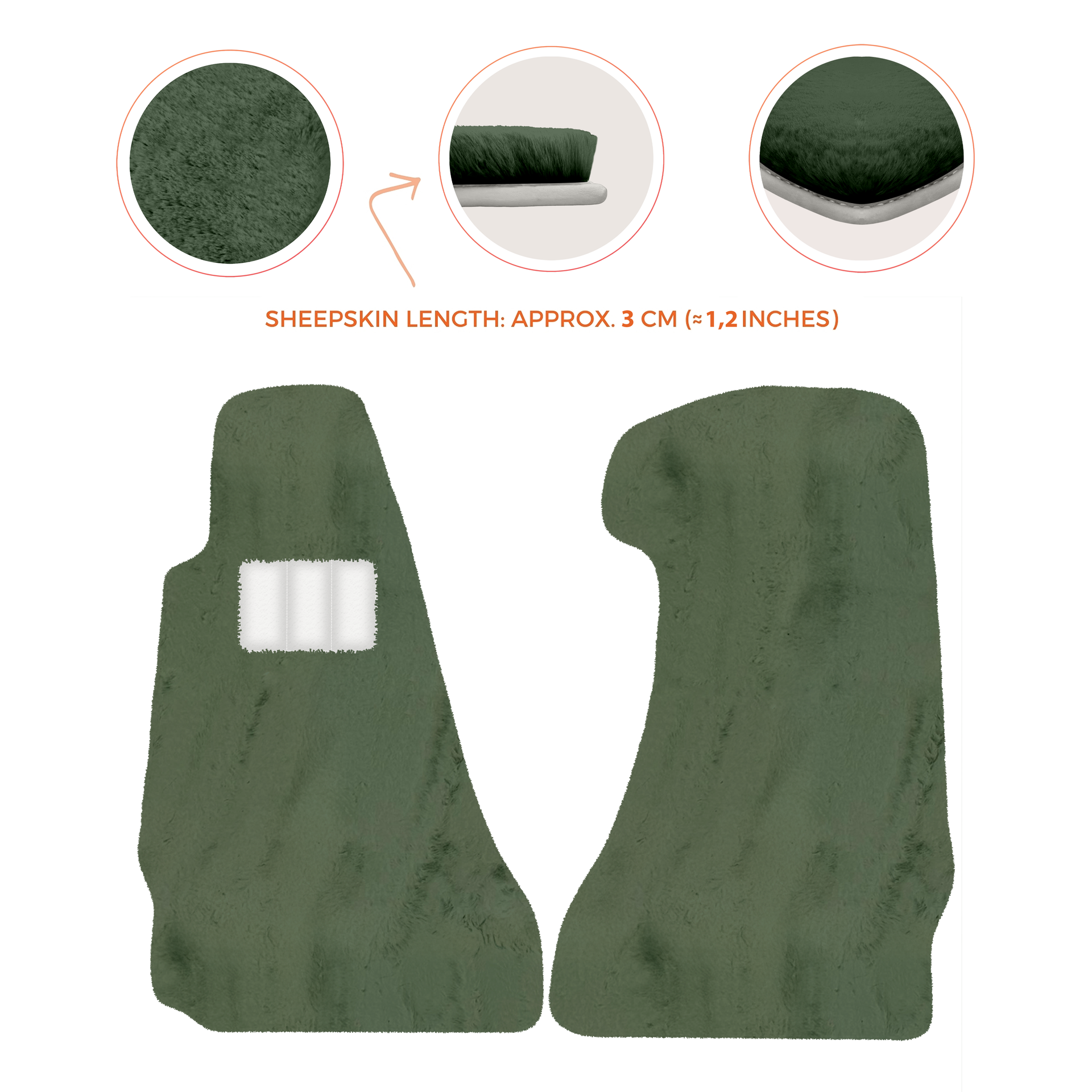 Premium Sheepskin Floor Mats for Aston Martin V8 Vantage (2006-2017)