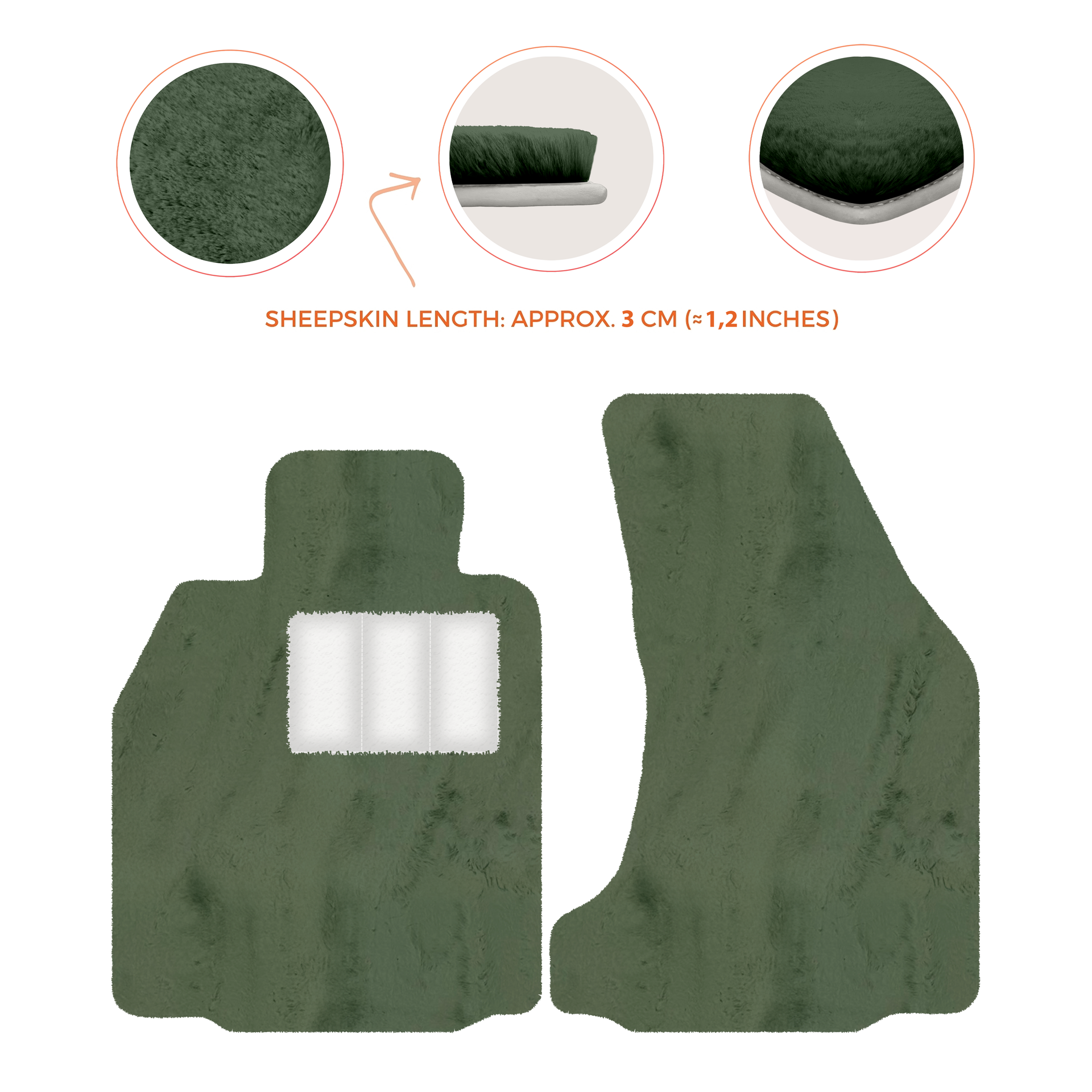 Premium Sheepskin Floor Mats for Porsche 718 Boxster (2016-2023)