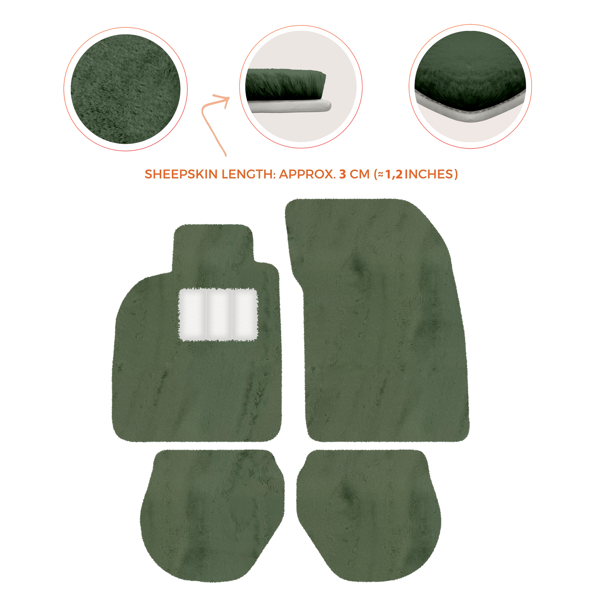 Customizable Leather Floor Mats with Square Pattern for Porsche 911 - 993 (1994-1998) - AutoWin