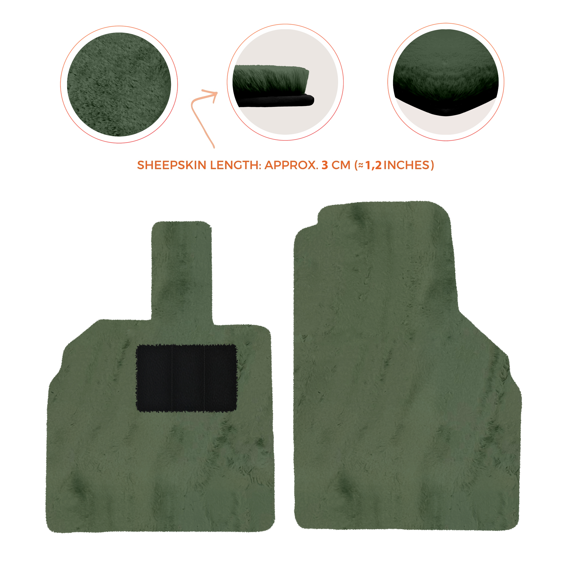 Premium Sheepskin Floor Mats for Lamborghini Aventador (2012-2022)