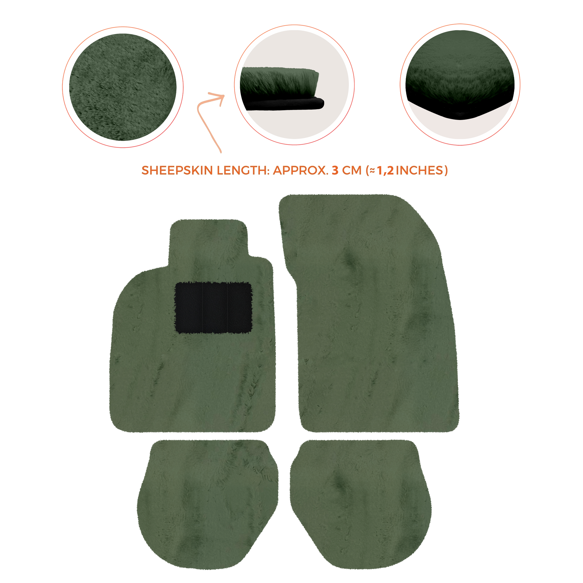 Customizable Leather Floor Mats with Square Pattern for Porsche 911 - 993 (1994-1998) - AutoWin