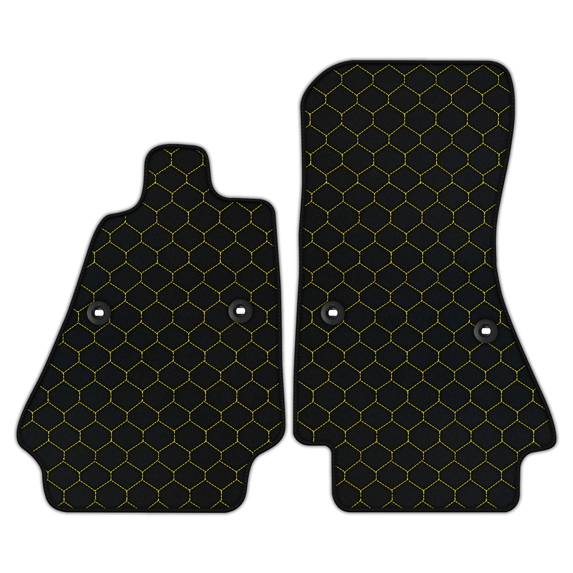 Customizable Leather Floor Mats with Hex Pattern for Bugatti Chiron (2016-2022)