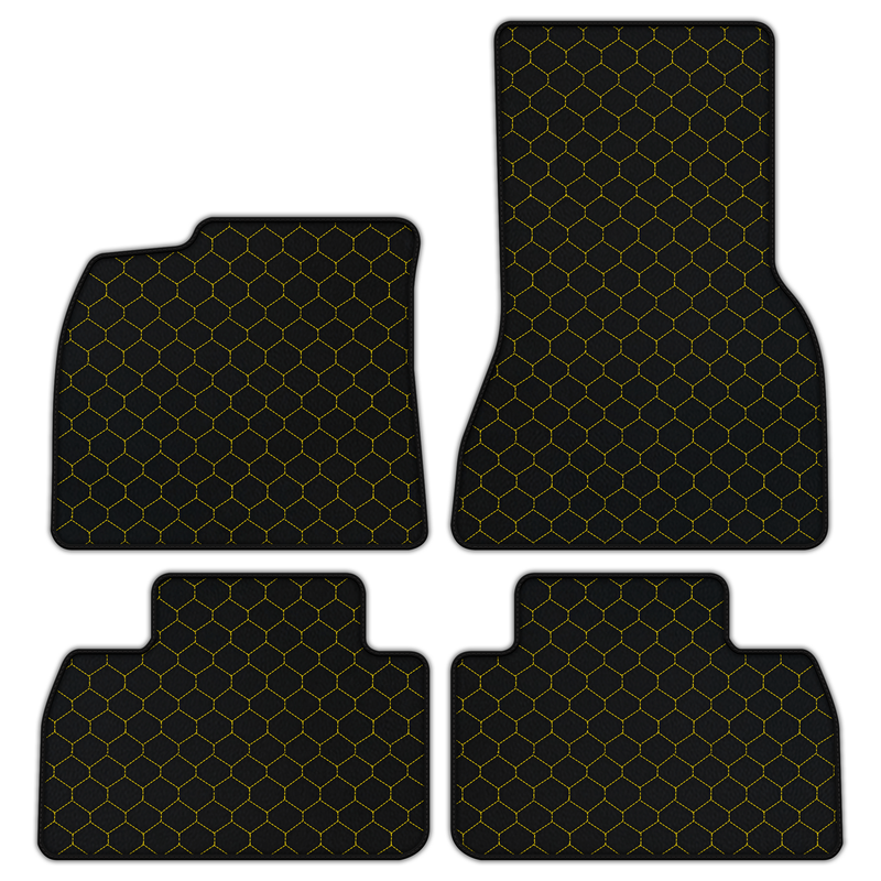 Customizable Leather Floor Mats with Hex Pattern for Porsche Macan EV (2024-2026) Electric SUV