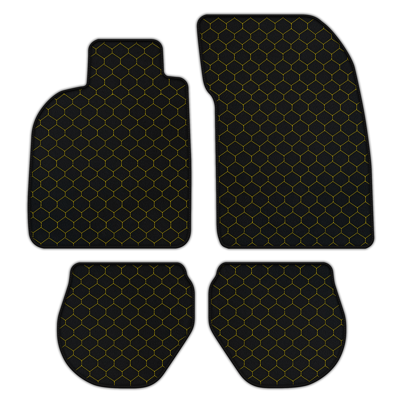 Customizable Leather Floor Mats with Hex Pattern for Porsche 911 - 993 (1994-1998)