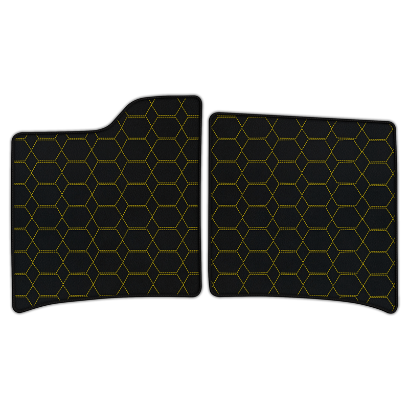 Customizable Leather Floor Mats with Hexagon Hex Pattern for Ferrari 12Cilindri (2024-2026)