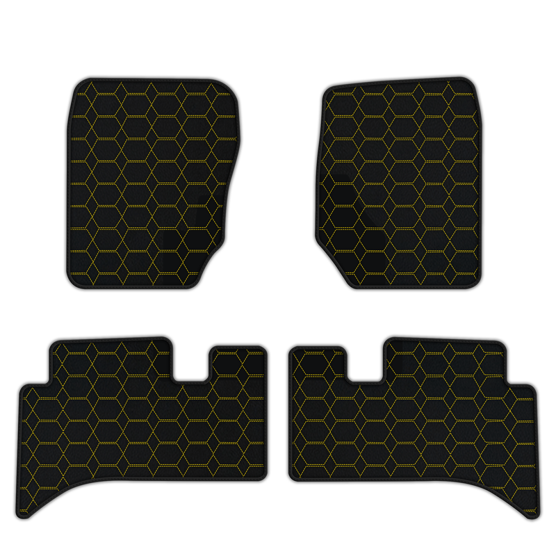 Customizable Leather Floor Mats with Hexagon Hex Pattern for Range Rover (1994-2002)