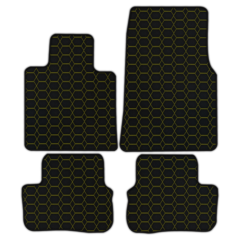 Customizable Leather Floor Mats with Hexagon Hex Pattern for Rolls Royce Spectre (2023-2024)