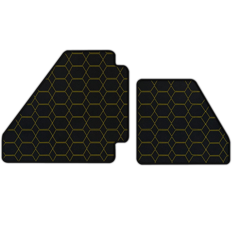 Customizable Leather Floor Mats with Hexagon Hex Pattern for Ferrari F40 (1987-1996)