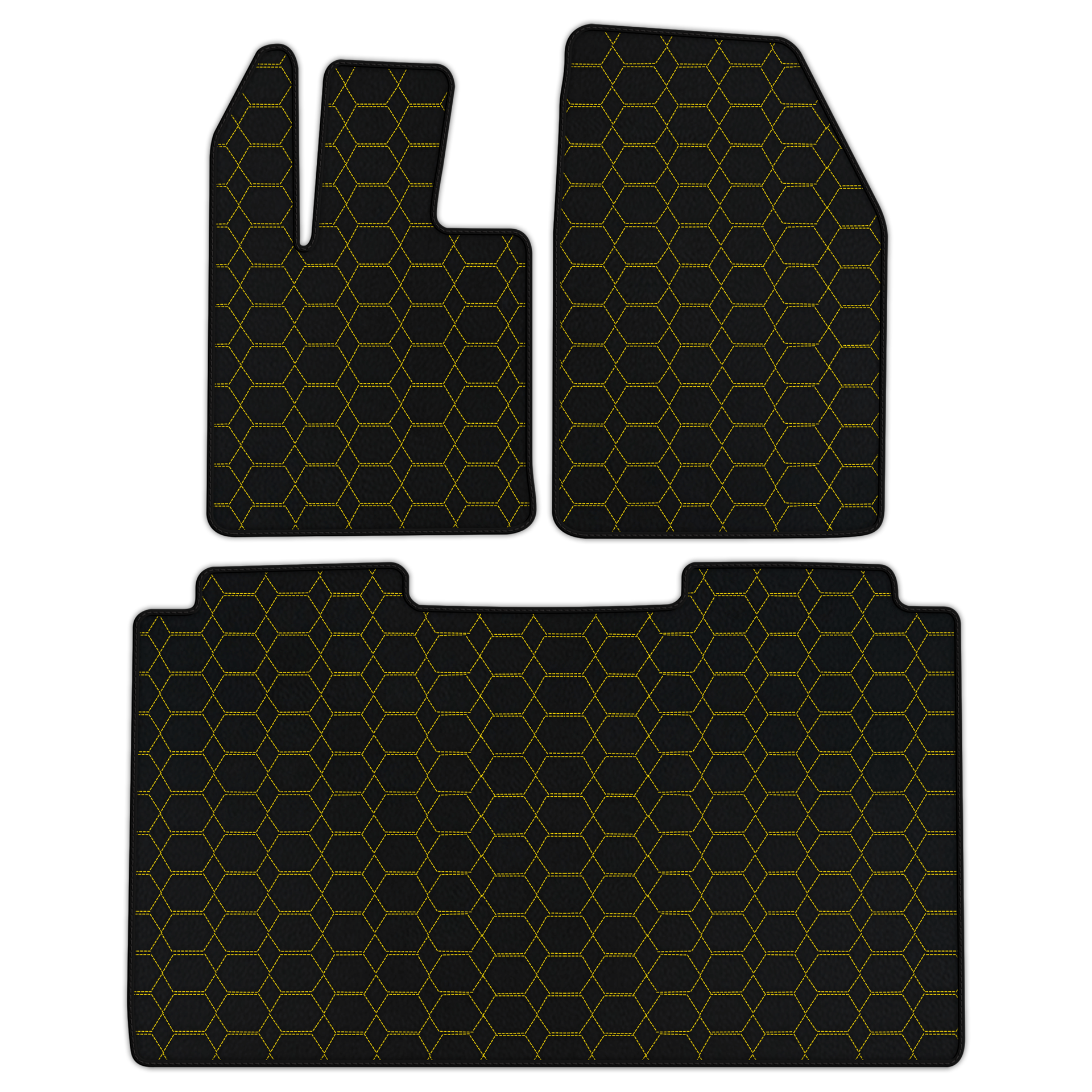 Customizable Leather Floor Mats for Tesla CyberTruck - Hex Pattern