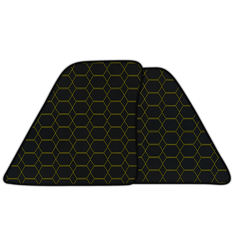 Customizable Leather Floor Mats with Hexagon Hex Pattern for Ferrari 296 GTB (2022-2025)