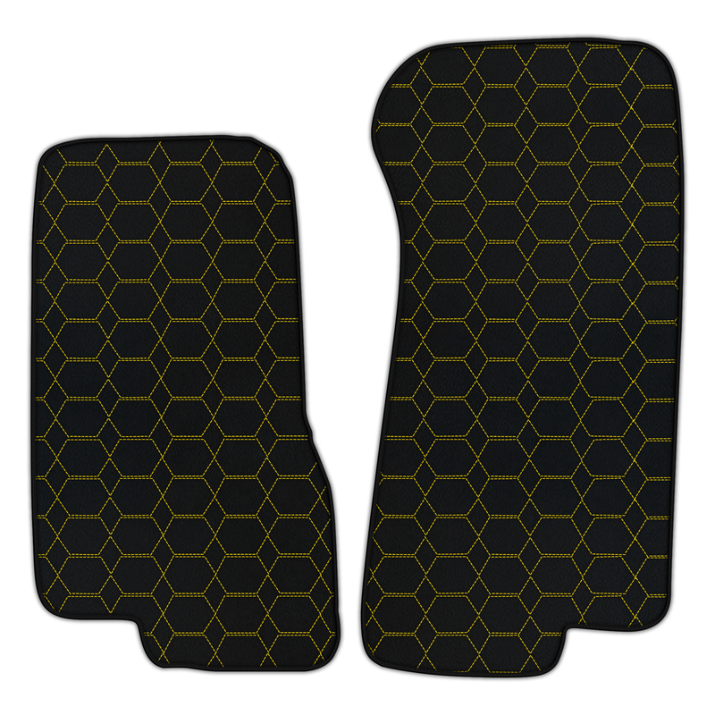 Customizable Leather Floor Mats with Hexagon Hex Pattern for Aston Martin DB7 (1994-2003) Coupe