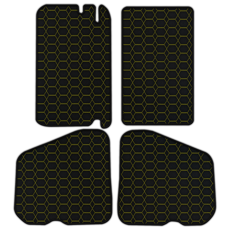 Customizable Leather Floor Mats with Hexagon Hex Pattern for Rolls Royce Shadow (1965-1977)