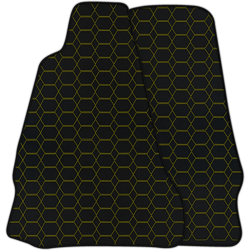 Customizable Leather Floor Mats with Hexagon Hex Pattern for Aston Martin V8 Vantage (2005-2018)