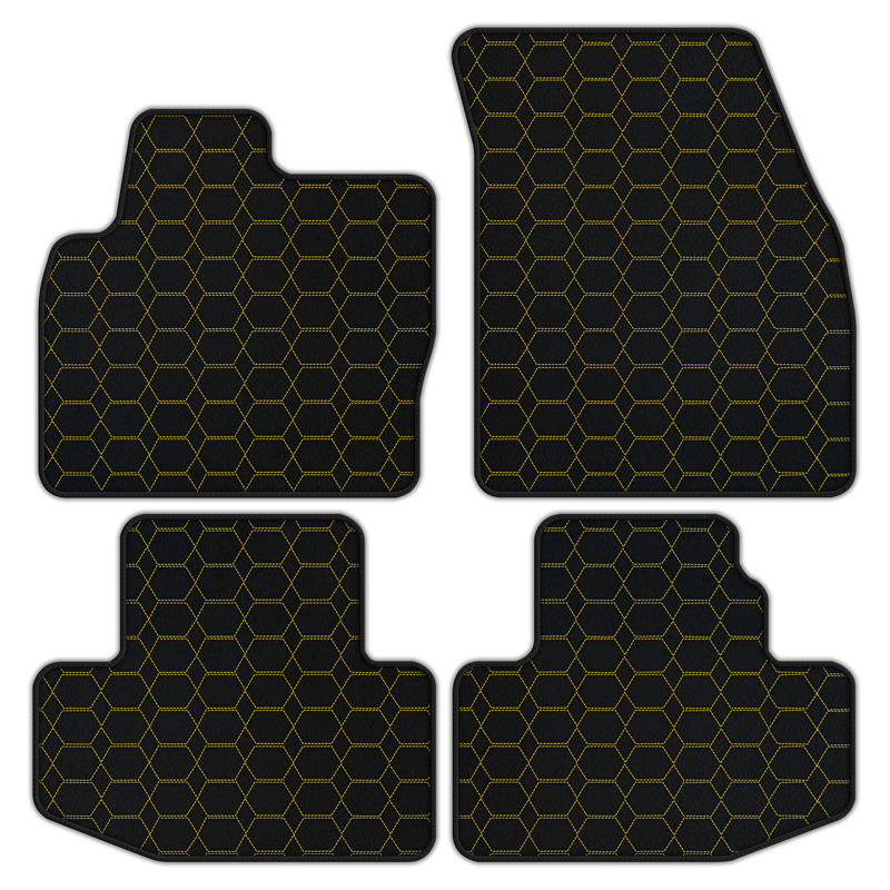 Customizable Leather Floor Mats with Hexagon Hex Pattern for Range Rover Evoque (2016-2024) Convertible
