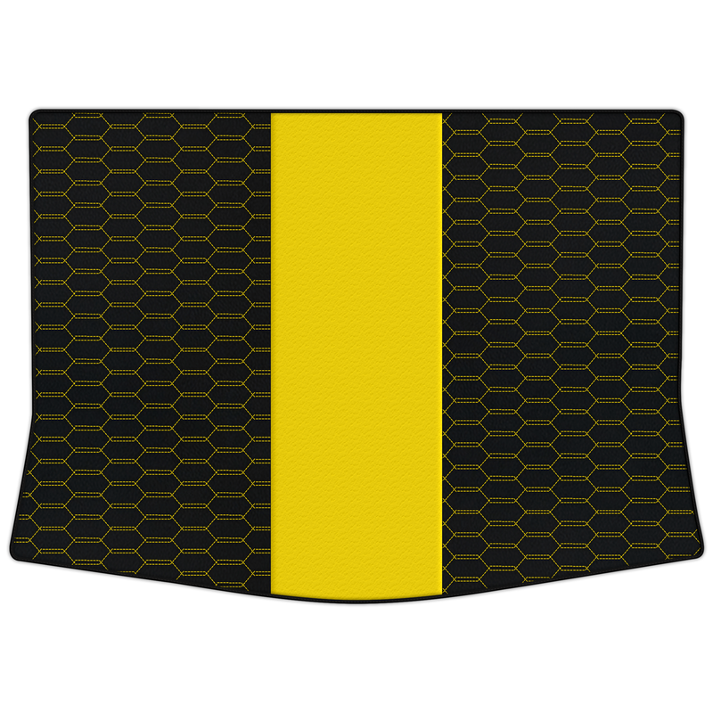 Customizable Leather Trunk Floor Mats with Interlaced Hex Pattern for Alfa Romeo Giulietta (2014-2020)