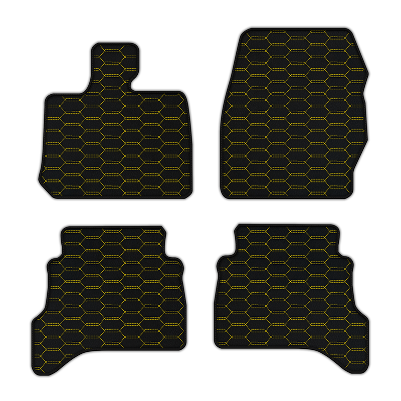 Customizable Leather Floor Mats with Interlaced Hex Pattern for Range Rover Sport L460 (2022-2024) Short/Long Wheelbase