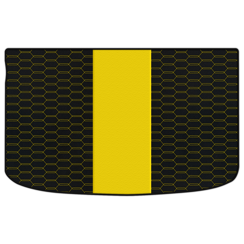 Customizable Leather Trunk Floor Mats with Interlaced Hex Pattern for Audi A1 - 5-door Hatchback (2010-2018)