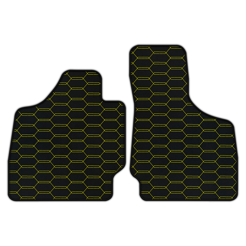 Customizable Leather Floor Mats with Interlaced Hex Pattern for Audi TT MK2 Coupe (2006-2014)