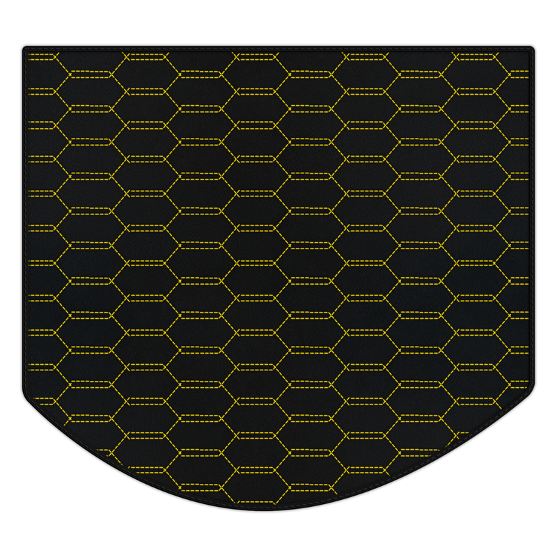 Anpassbare Kofferraummatten aus Leder mit verschlungenem Sechseckmuster für Ferrari 512 TR (1992-1994)