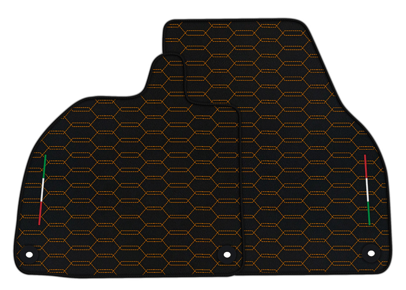 Premium Black Leather Floor Mats for Lamborghini Revuelto 2024-2026